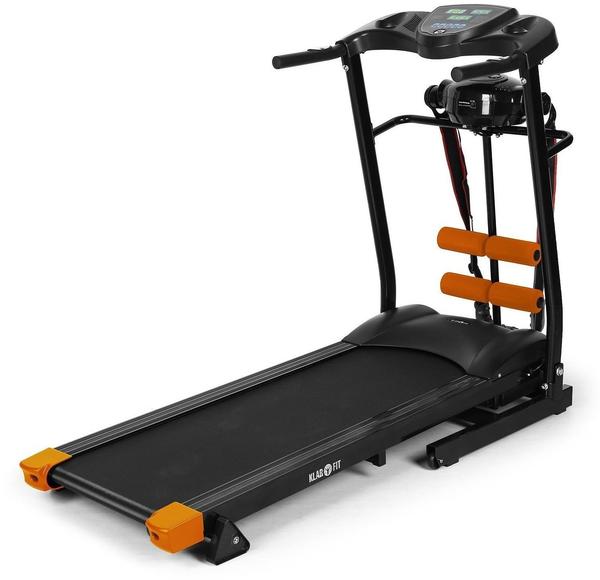 Klarfit Treado Advanced Laufband Pulsmesser Bandmassagegerät Sit-up-Bank schwarz