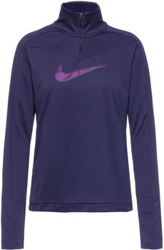 Nike Dri-FIT Swoosh Laufoberteil mit Viertelreißverschluss für Damen (FB4687) purple ink/disco purple