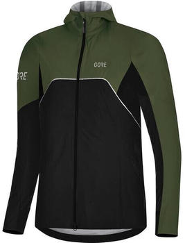 Gore R7 Partial Gore-Tex Infinium Hooded Jacket Women black/utility green