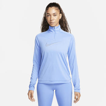 Nike Dri-FIT Swoosh Laufoberteil mit Viertelreißverschluss für Damen (FB4687) polar/diffused blue