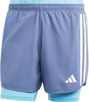 Adidas Own the Run 3-Stripes 2-in-1 Shorts Men (IK4980) preloved pink