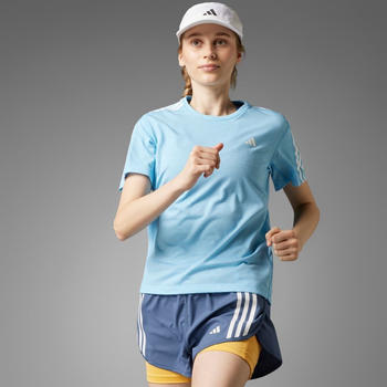 Adidas Own the Run 3-Stripes T-Shirt Women (IK5020) blue blink