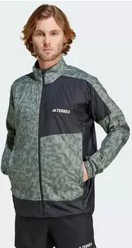 Adidas TERREX Trail Running Windjacke Silver Green / Black