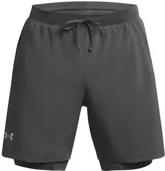 Under Armour Launch 7'' 2-In-1 Shorts castlerock/castlerock reflective