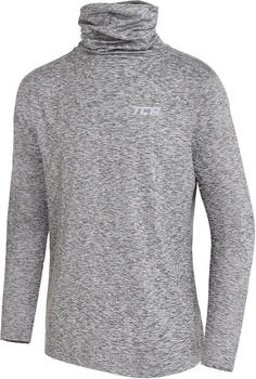 TCA Warm-Up Trichterhals Thermo Laufshirt hellgrau