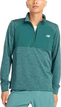 New Balance Heat Grid Half Zip Shirt grün