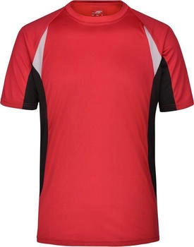 James & Nicholson Atmungsaktives Laufshirt rot schwarz