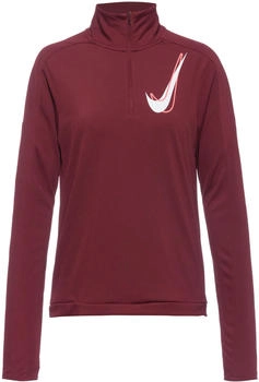 Nike Swoosh Dri-FIT Mid Layer mit Halbrei&szlig;verschluss f&uuml;rs Laufen (Damen) (HJ2225) dark team red