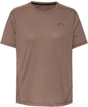 Nike Trail Dri-FIT Kurzarm-Laufoberteil (Damen) (HJ2242) mink brown/schwarz/wei&szlig;/schwarz