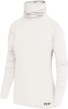 TCA Mädchen Warm-Up Trichterkragen Thermo Lauf Oberteil weiss