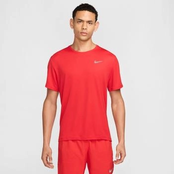 Nike Miler Dri-FIT UV Kurzarm-Laufoberteil f&uuml;r Herren - Rot DV9315-657