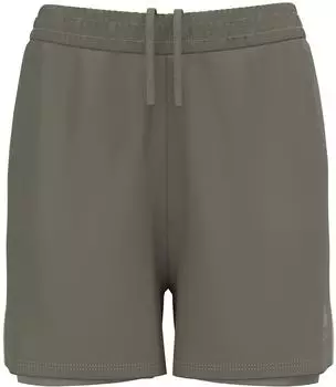 Odlo The Essentials 4-inch 2-in-1 Running Shorts 2.0 (323971) vetiver/agate gray