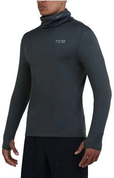 TCA Trainingsshirt Thermo Laufshirt dunkelgrün 1-tlg