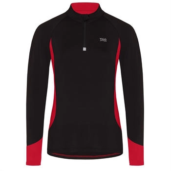 Tao Laufshirt Zip SILVIA blau grau schwarz