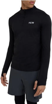 TCA Cloud Fleece Thermo Sporttop Laufshirt schwarz