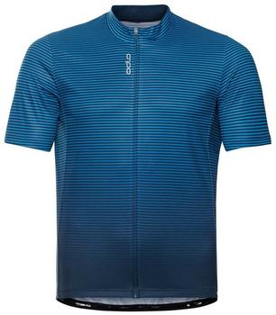Odlo Essential Print Radtrikot indigo bunting blue wing teal
