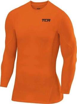 TCA Compression Langarmshirt orange