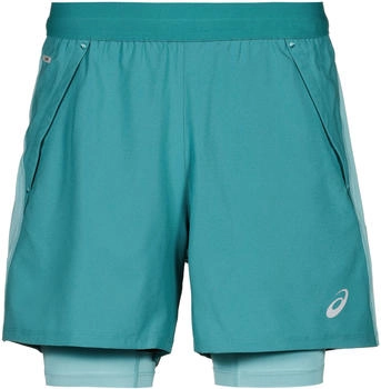 Asics Road 2n1 5in Short (2011D245) rainy lake/light teal