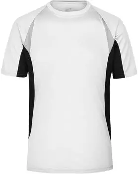 James & Nicholson Atmungsaktives Laufshirt weiß schwarz