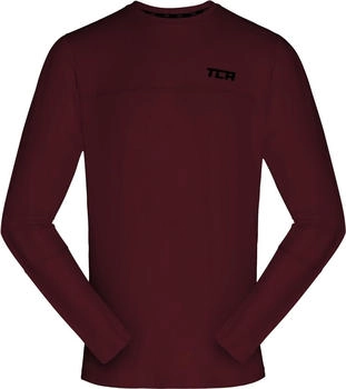TCA Element Langarm Rundhalsausschnitt Laufshirt cabernet