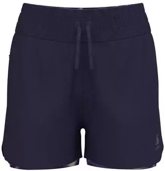 Odlo The Zeroweight 3-inch 2-in-1 Print Running Shorts (324001) eclipse