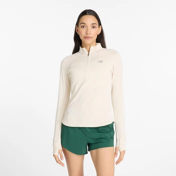 New Balance Athletics Heat Grid 1/2 Zip (WT43200) linen heather