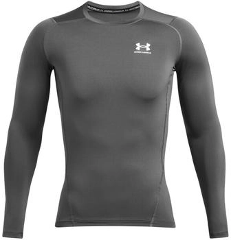 Under Armour HG Armour Comp LS castlerock weiß