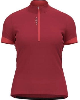 Odlo Shirt T-shirt u Kragen Zip american beauty cayenne