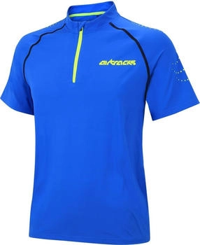 Airtracks Laufshirt Kurzarm Pro Team blau schwarz
