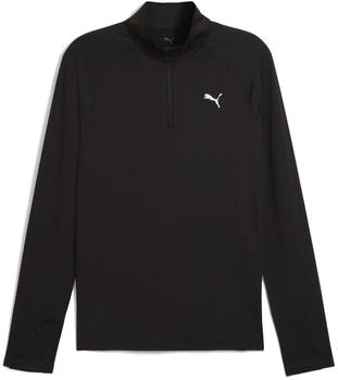 Puma Run Velocity Cloudspun 4-Zip langarm Laufshirt schwarz