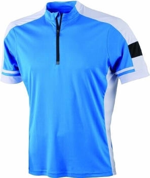James & Nicholson Sport Top Radtrikots Bike-T-Half Zip blau cobalt