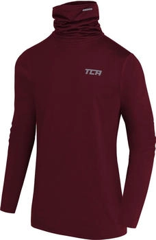 TCA Warm-Up Trichterhals Thermo Laufshirt Cabernet