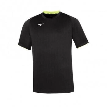 Mizuno Core Short Sleeve Tee schwarz neon gelb