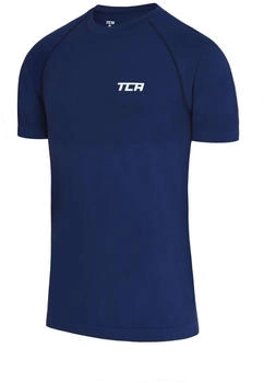 TCA SuperKnit Funktions Laufshirt blau schwarz