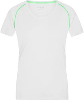 James & Nicholson Funktions-Shirt JN495 weiß hellgrün