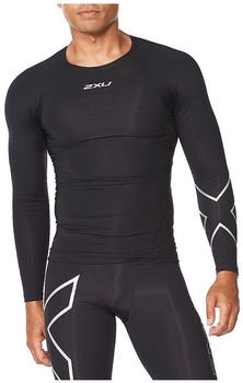 2XU Core Compression Langarmshirt schwarz silber