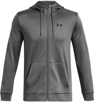 Under Armour Fleece Kapuzenjacke castlerock schwarz