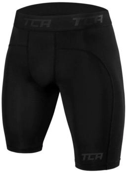 TCA Trainingsshorts Herren Kompressionsshorts schwarz