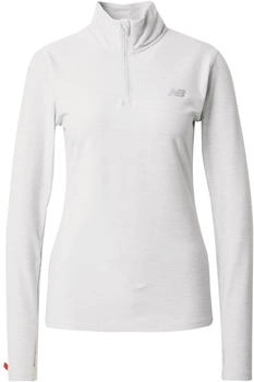 New Balance Space Dye Zip Langarmshirt aschgrau