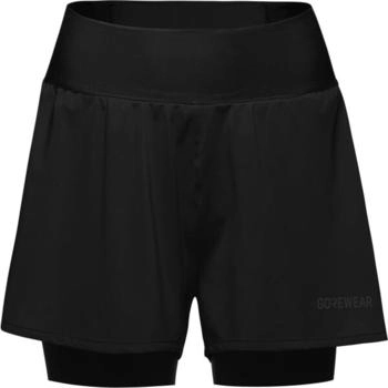 Gore Concurve 2in1 Damen Laufshorts schwarz