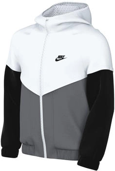 Nike Sportswear Windrunner Repel-Jacke mit Kapuze f&uuml;r &auml;ltere Kinder (FZ5516) white/smoke grey/black