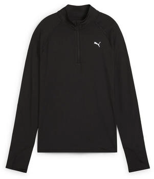 Puma Velocity Cloudspun Halbreißverschluss-langarm-t-shirt schwarz