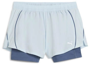 Puma VELOCITY 3 2-in1-Laufshorts Damen | Mit Plain | Sea Glass | Größe: Blue (526588_47)