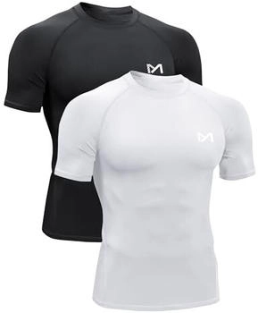 MEETYOO Kompressionsshirt schwarz weiß M