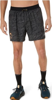 Asics Fujitrail All Over Print 5in Short Performance schwarz
