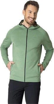 Odlo Ascent Performance Wool Warm Mid Layer Fleecejacke Kapuze lodengrün