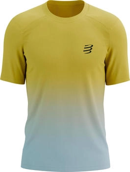 Compressport Performance S S T-Shirt ceylon yellow grey dawn