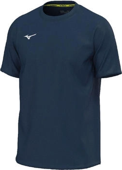 Mizuno Training Tee M Shirt blau schwarz
