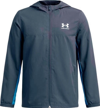 Under Armour B Rival Wvn Jacket downpour grau blau weiß