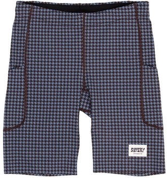 SAYSKY Houndstooth Combat Short Tights blau schwarz